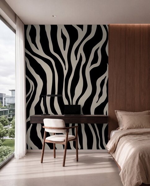 Fototapety Vektorový tisk zebří kůže v černé a bílé barvě, Fototapety abstraktní, u99173v3 : uwalls.cz