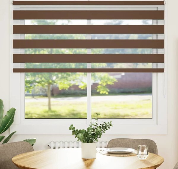 VidaXL Zebra roleta 155x150cm šířka látky 150,9cm polyester [4014766] Barva: světle šedá