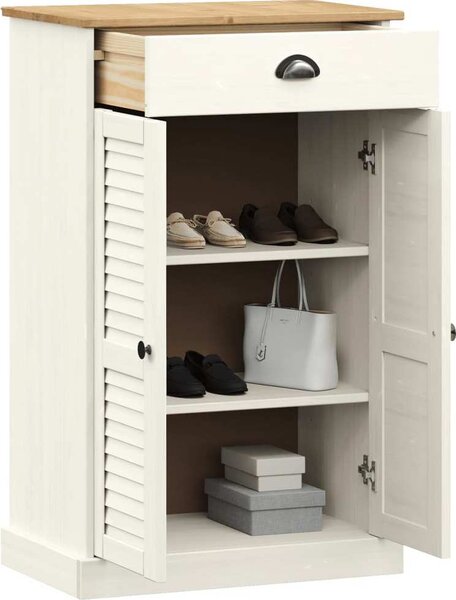 VidaXL Botník VIGO 60 x 35 x 96 cm masivní borové dřevo [353167] Barva: Hnědá