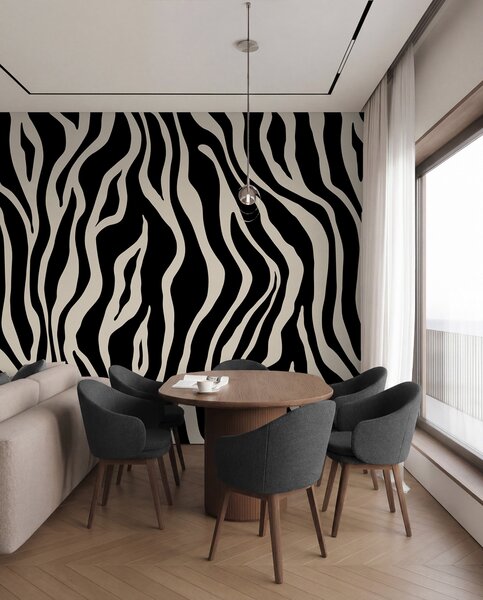 Fototapety Vektorový tisk zebří kůže v černé a bílé barvě, Fototapety abstraktní, u99173v3 : uwalls.cz