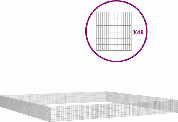 VidaXL Ohrádka pro zvířata 48 panelů 54 x 60 cm pozinkované železo [3321346]