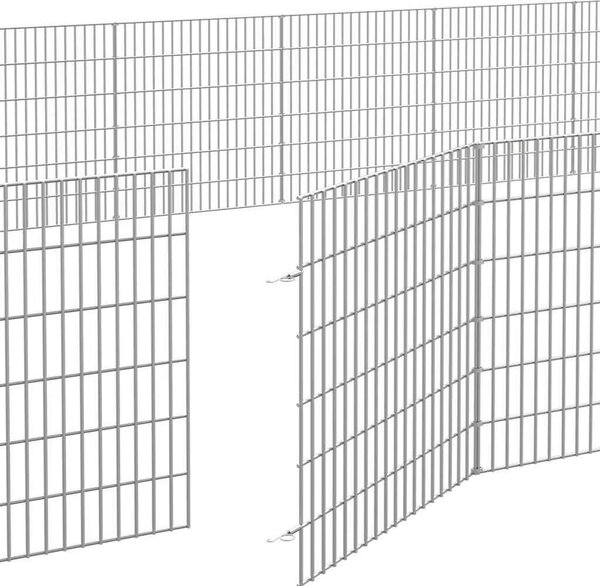 VidaXL Ohrádka pro zvířata 48 panelů 54 x 60 cm pozinkované železo [3321346]