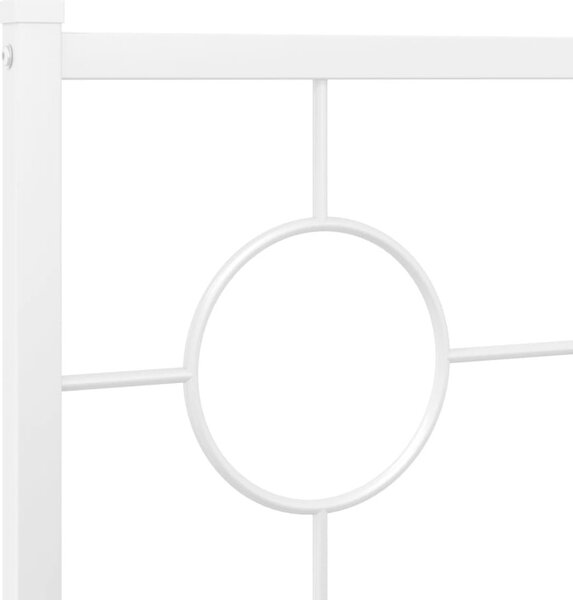 VidaXL Kovový rám postele s čelem 80 x 200 cm [376217] Barva: Černá