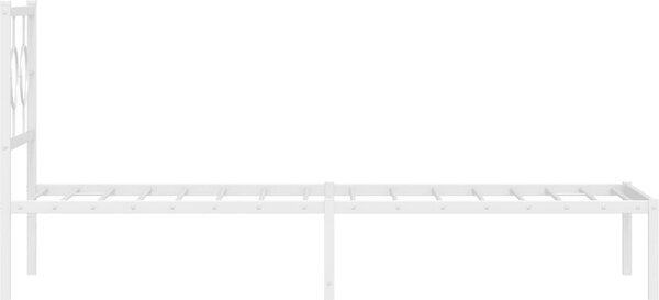 VidaXL Kovový rám postele s čelem 80 x 200 cm [376217] Barva: Černá