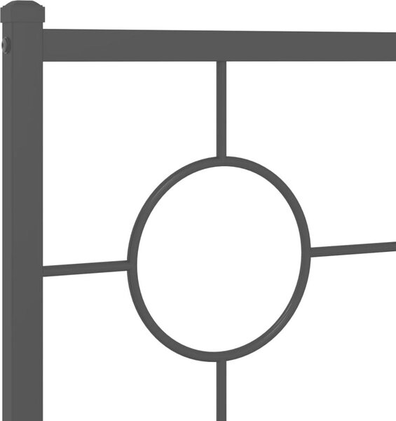 VidaXL Kovový rám postele s čelem 80 x 200 cm [376217] Barva: Černá