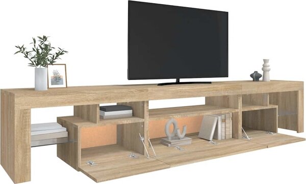 VidaXL TV skříňka s LED osvětlením 215x36,5x40 cm [3152794] Barva: Betonová šedá