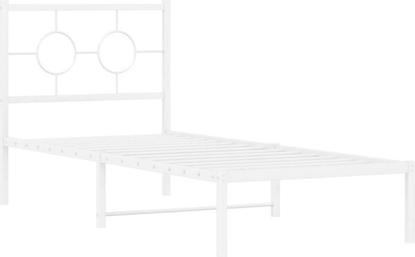VidaXL Kovový rám postele s čelem 80 x 200 cm [376217] Barva: Černá