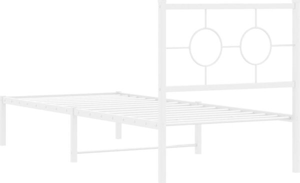 VidaXL Kovový rám postele s čelem 80 x 200 cm [376217] Barva: Černá