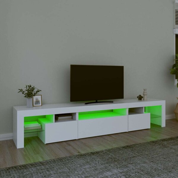 VidaXL TV skříňka s LED osvětlením 215x36,5x40 cm [3152794] Barva: Betonová šedá