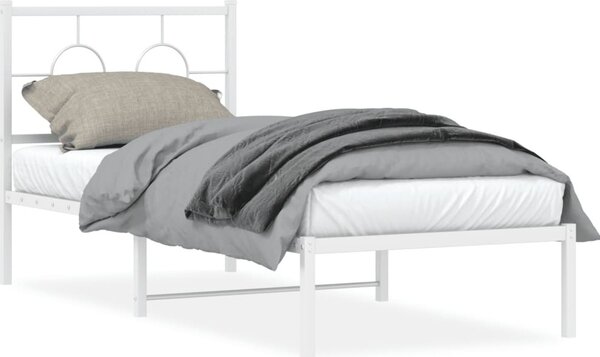 VidaXL Kovový rám postele s čelem 80 x 200 cm [376217] Barva: Černá