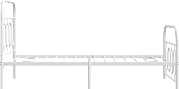 VidaXL Kovový rám postele s hlavovým a nožním čelem 80 x 200 cm [377126] Barva: Černá