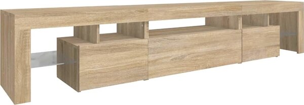VidaXL TV skříňka s LED osvětlením 215x36,5x40 cm [3152794] Barva: Betonová šedá