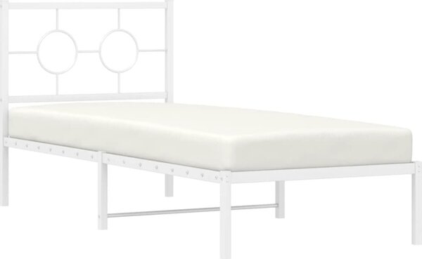 VidaXL Kovový rám postele s čelem 80 x 200 cm [376217] Barva: Černá