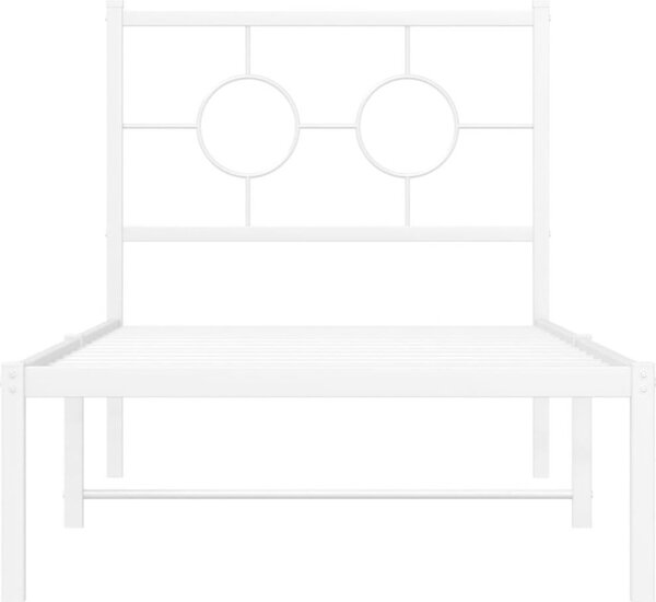 VidaXL Kovový rám postele s čelem 80 x 200 cm [376217] Barva: Černá