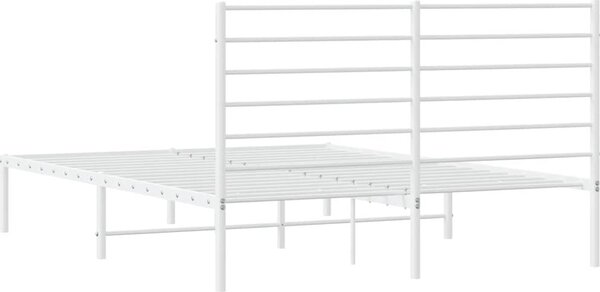 VidaXL Kovový rám postele s čelem 160 x 200 cm [352371] Barva: Bílá
