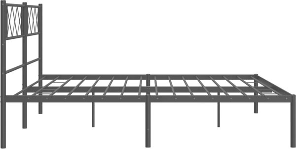 VidaXL Kovový rám postele s čelem 180 x 200 cm [372281] Barva: Černá