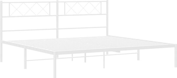 VidaXL Kovový rám postele s čelem 180 x 200 cm [372281] Barva: Černá