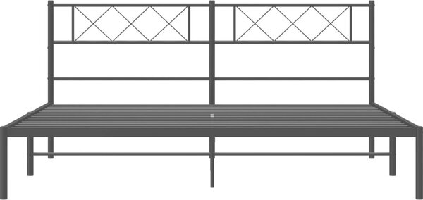 VidaXL Kovový rám postele s čelem 180 x 200 cm [372281] Barva: Černá