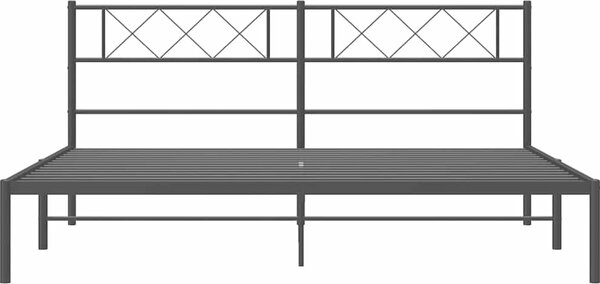 VidaXL Kovový rám postele s čelem 183 x 213 cm [372282] Barva: Bílá