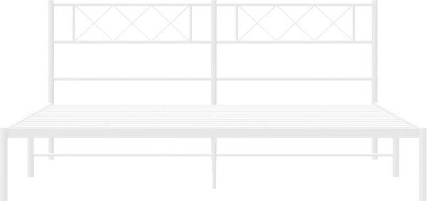 VidaXL Kovový rám postele s čelem 180 x 200 cm [372281] Barva: Černá