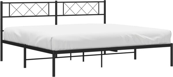 VidaXL Kovový rám postele s čelem 180 x 200 cm [372281] Barva: Černá