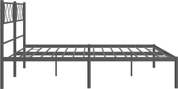 VidaXL Kovový rám postele s čelem 183 x 213 cm [372282] Barva: Bílá