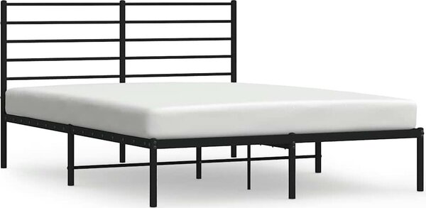 VidaXL Kovový rám postele s čelem 160 x 200 cm [352371] Barva: Bílá