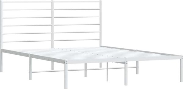VidaXL Kovový rám postele s čelem 160 x 200 cm [352371] Barva: Bílá