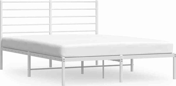 VidaXL Kovový rám postele s čelem 160 x 200 cm [352371] Barva: Bílá