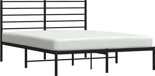VidaXL Kovový rám postele s čelem 160 x 200 cm [352371] Barva: Bílá