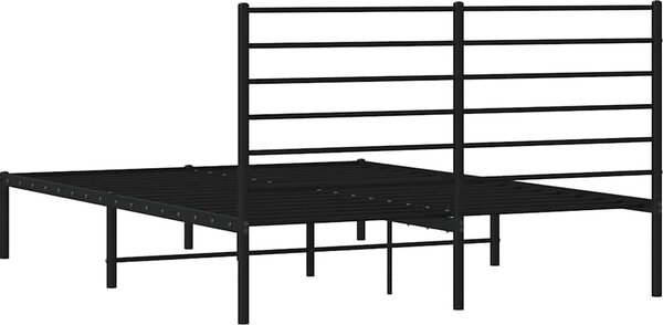 VidaXL Kovový rám postele s čelem 160 x 200 cm [352371] Barva: Bílá