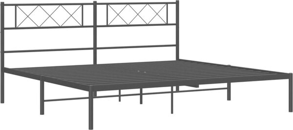 VidaXL Kovový rám postele s čelem 180 x 200 cm [372281] Barva: Černá