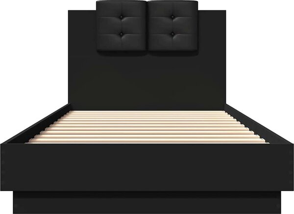 VidaXL Rám postele s čelem a LED osvětlením 100 x 200 cm [3210025] Barva: dub sonoma