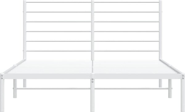 VidaXL Kovový rám postele s čelem 160 x 200 cm [352371] Barva: Bílá
