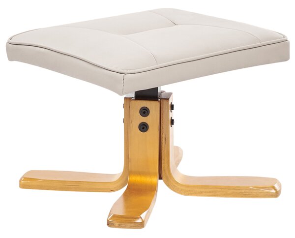 Masážní křeslo RELAXPRO s podnožkou Umělá kůže Světle béžová
