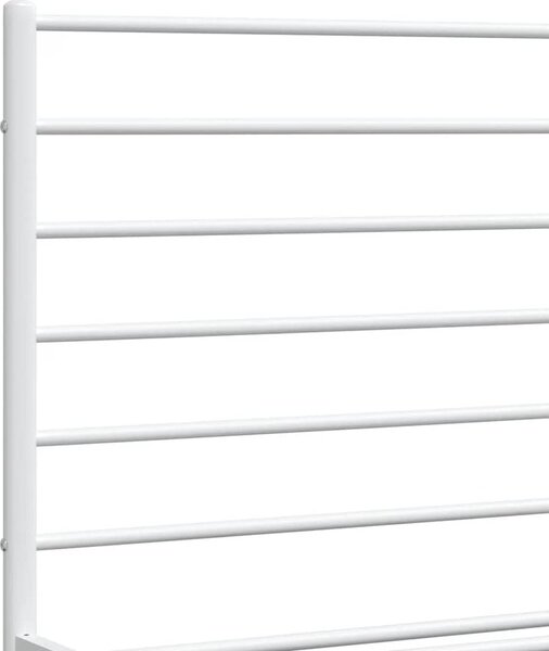 VidaXL Kovový rám postele s čelem 160 x 200 cm [352371] Barva: Bílá
