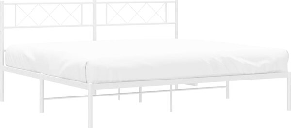VidaXL Kovový rám postele s čelem 180 x 200 cm [372281] Barva: Černá