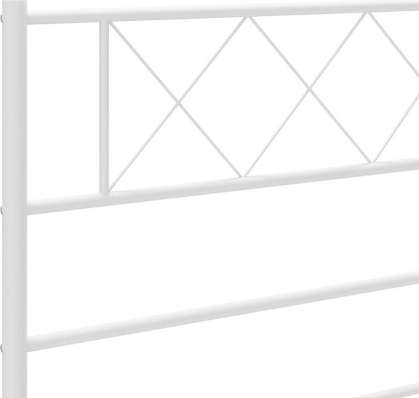 VidaXL Kovový rám postele s čelem 180 x 200 cm [372281] Barva: Černá