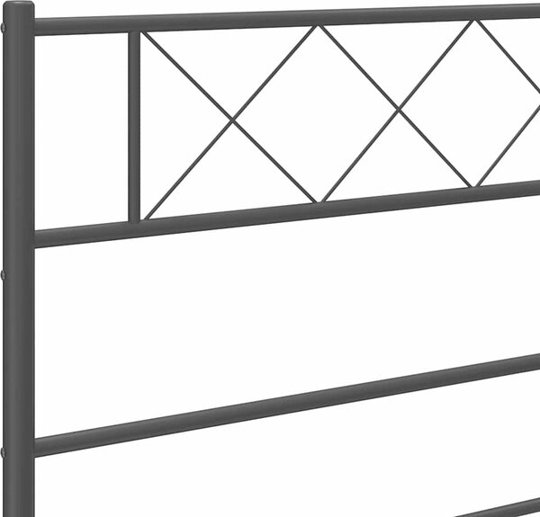 VidaXL Kovový rám postele s čelem 183 x 213 cm [372282] Barva: Bílá