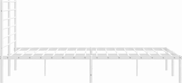 VidaXL Kovový rám postele s čelem 160 x 200 cm [352371] Barva: Bílá