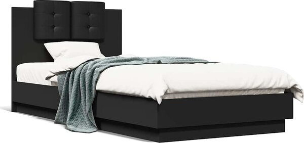 VidaXL Rám postele s čelem a LED osvětlením 100 x 200 cm [3210025] Barva: dub sonoma