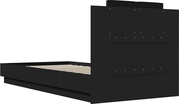 VidaXL Rám postele s čelem a LED osvětlením 100 x 200 cm [3210025] Barva: dub sonoma