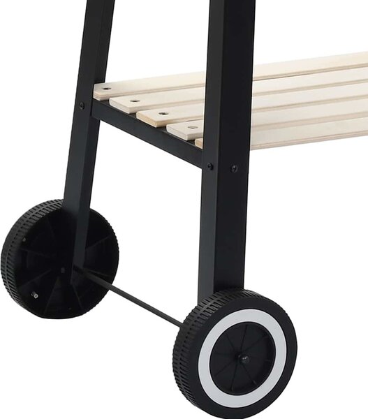 VidaXL Gril na dřevěné uhlí s kolečky [45367] Barva: white shelf