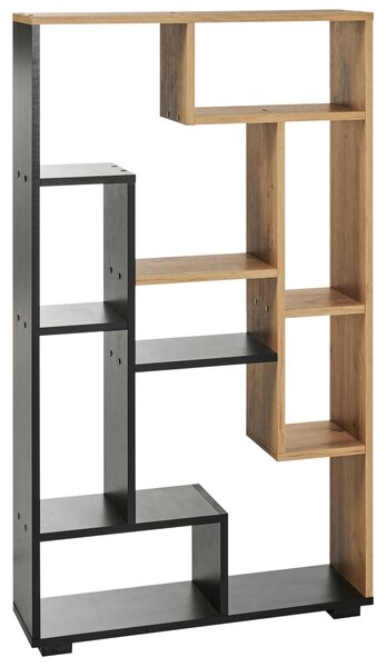 Regál s policemi ALMA 122 cm Hnědá/Černá