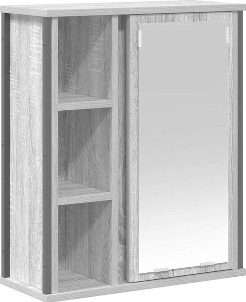 VidaXL Koupelnová nástěnná skříňka se zrcadlem 60x21x60 cm [861905] Barva: hnědý dub
