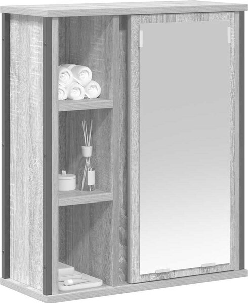 VidaXL Koupelnová nástěnná skříňka se zrcadlem 60x21x60 cm [861905] Barva: hnědý dub