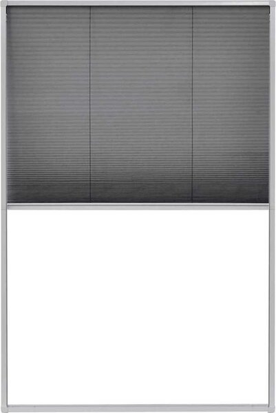 VidaXL Plisovaná okenní síť proti hmyzu hliník 80 x 120 cm [148665] Barva: Bílá