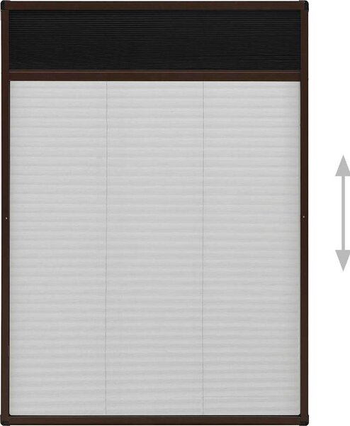 VidaXL Plisovaná okenní síť proti hmyzu hliník 80 x 120 cm [148665] Barva: Bílá