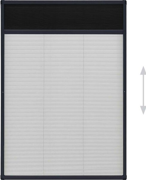 VidaXL Plisovaná okenní síť proti hmyzu hliník 80 x 120 cm [148665] Barva: Bílá