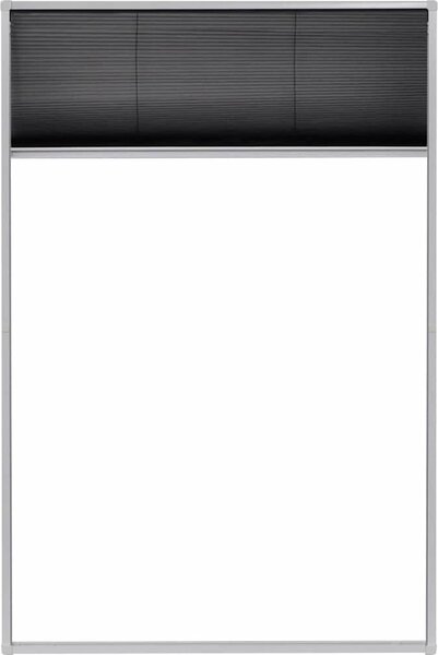 VidaXL Plisovaná okenní síť proti hmyzu hliník 80 x 120 cm [148665] Barva: Bílá